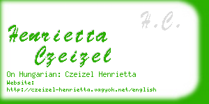 henrietta czeizel business card